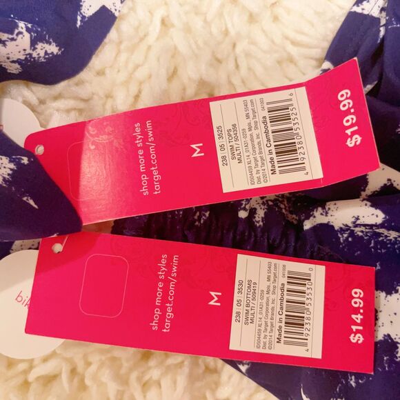 NWT Xhilaration American Flag USA Patriotic Bikini 2 Piece Set M - Picture 6 of 8